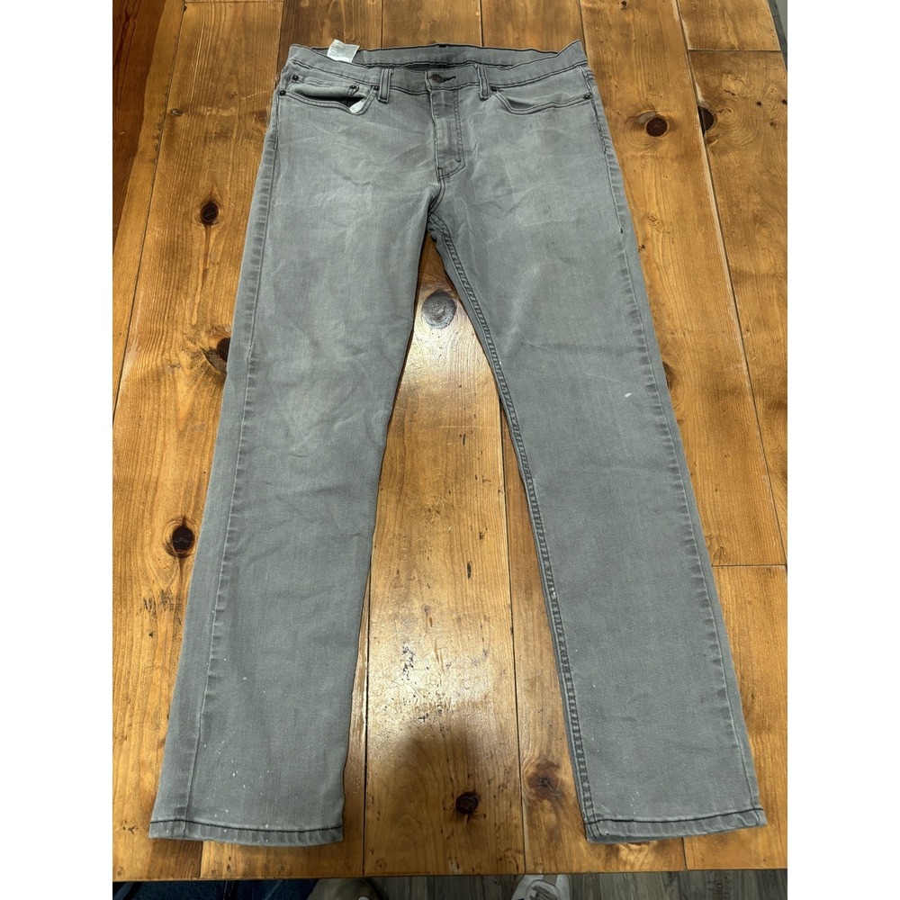 Levi's Men's 511 Slim Fit Gray Denim Jeans W36 L32 Button Fly Faded Wash